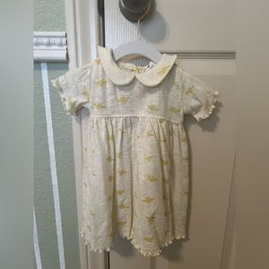 Kate Quinn 2 piece set: tiny lemon bee dress and bloomers set
